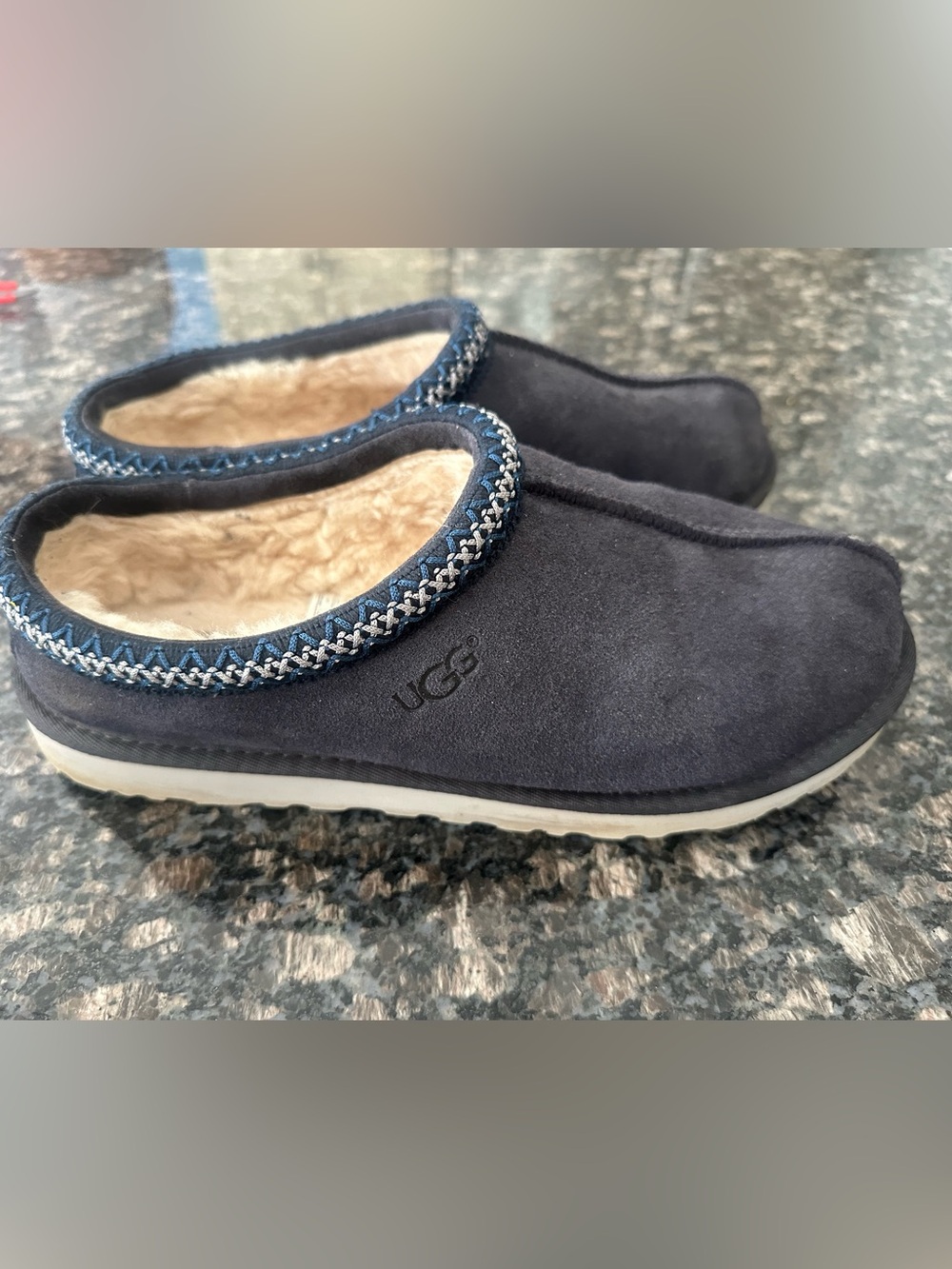 UGG men’s Navy Slip-On Tasman Slippers